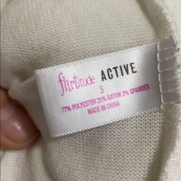 Flirtitude Active Long Open Sweatshirt White - Picture 6 of 8